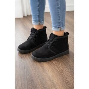 Black Suede Lace up Black Chukka Boots